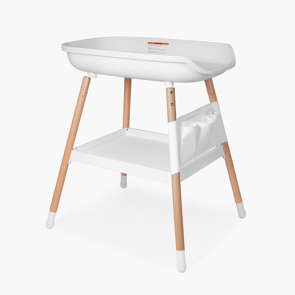 Beberoad D1 Baby Changing Table with Changing Pad | Adjustable Height | with Nursery Organizer and Storage Rack