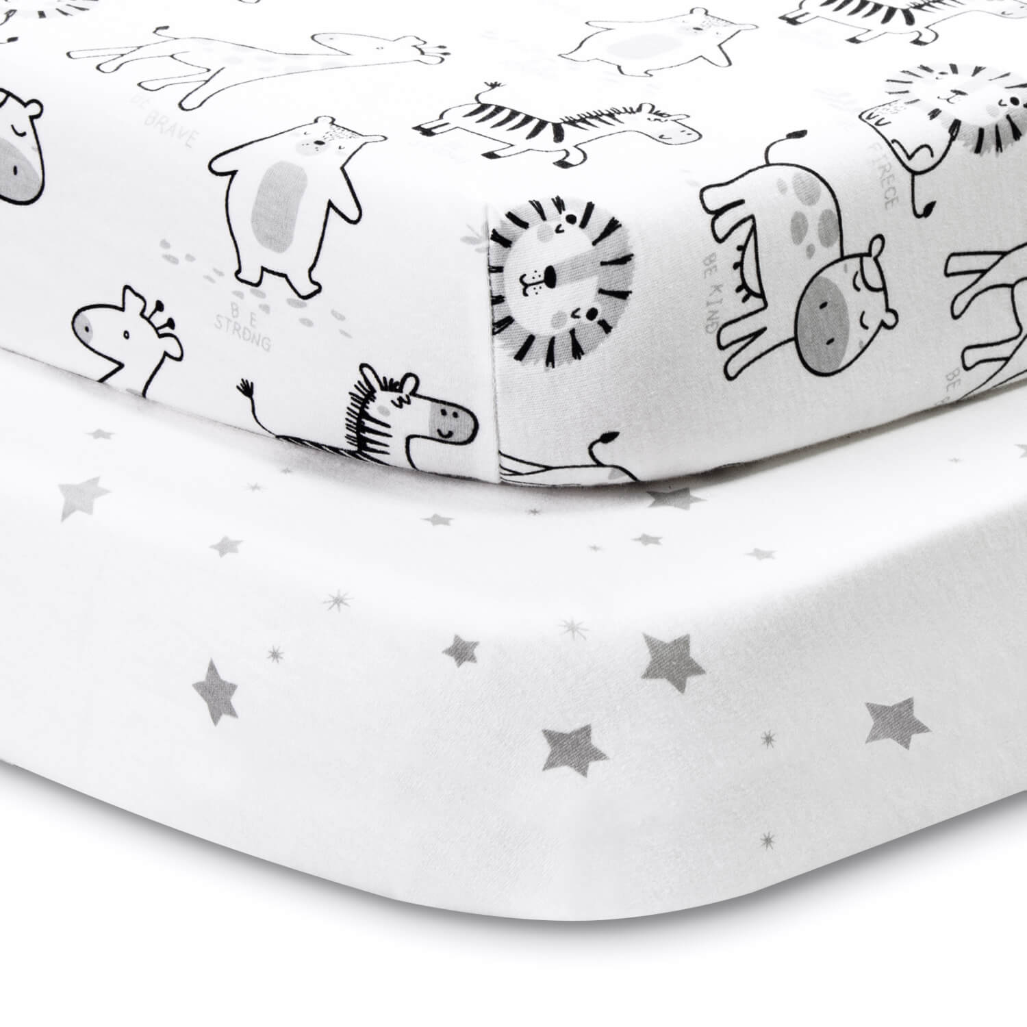 Beberoad Baby Bassinet Sheets | 100% Cotton Soft Universal Fitted Sheets for Oval, 2 Pack