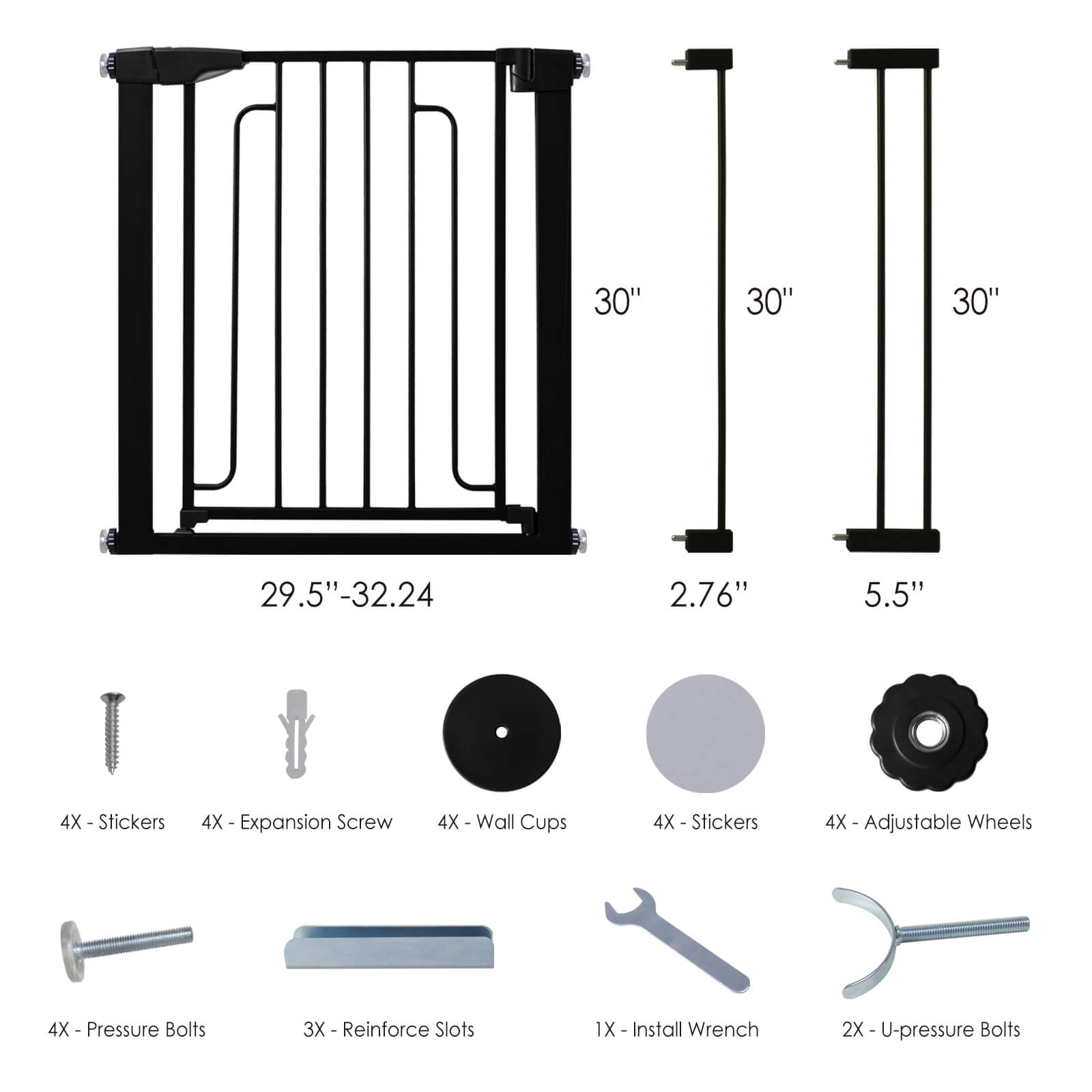 Beberoad Double Door Baby Gat | Pressure Mounted No Drilling | Auto-Close