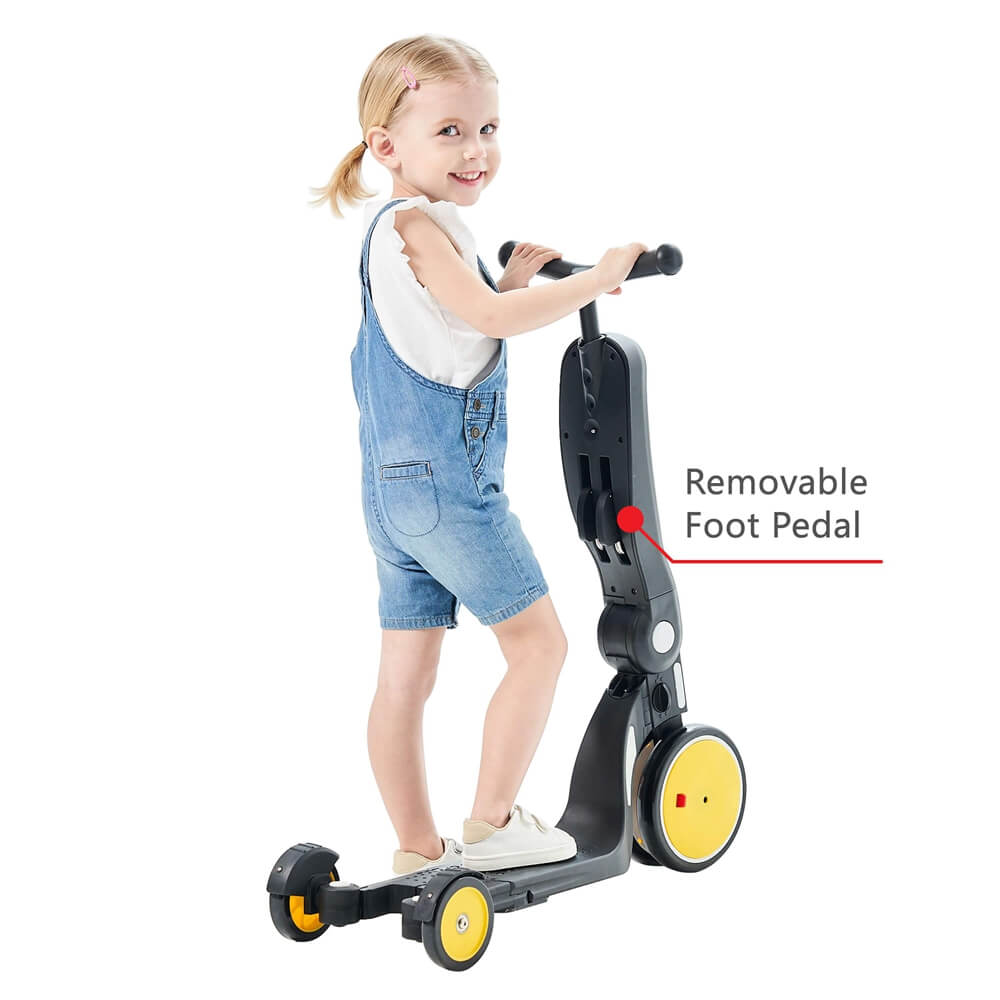 Beberoad 5-in-1 multi kids scooter with removable foot pedal